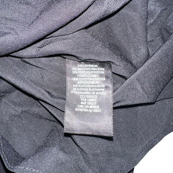 Alice + Olivia Black Satin One-Shoulder Mini Dress - Picture 6 of 11